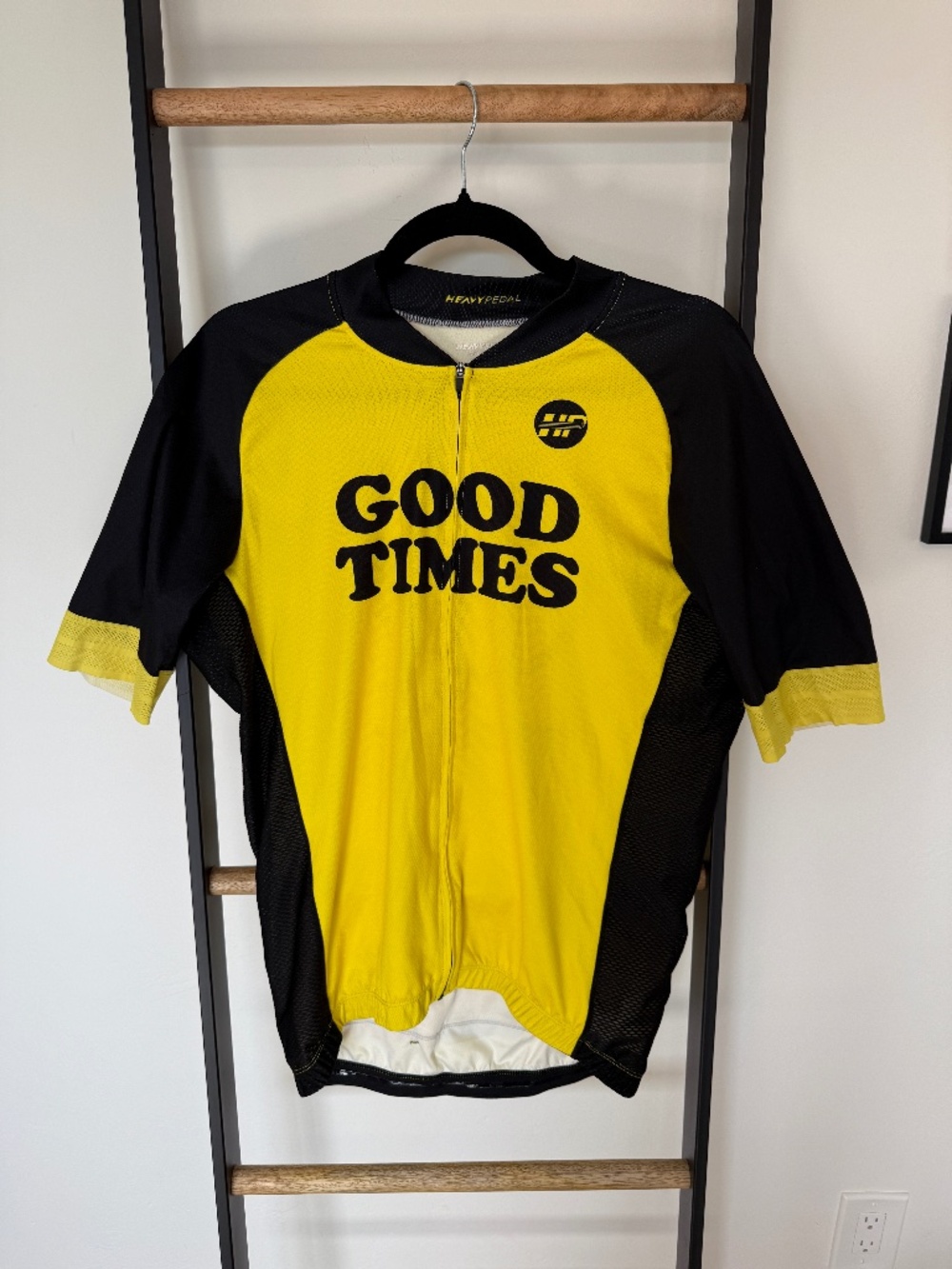 Heavy Pedal Good Times Cycling Jersey XL Yellow Black